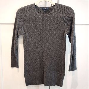 Gap Charcoal Gray Cable Knit Sweater